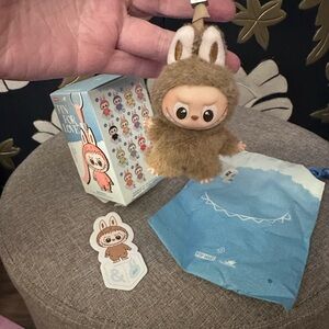 Caramel “&” Pin For Love Labubu Plush Key Holder